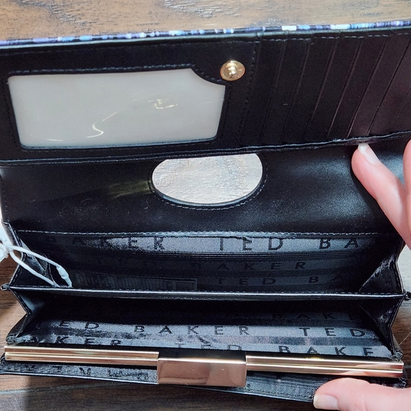 Ted Baker Blue Large Bobble Wallet - Picture 8 of 9